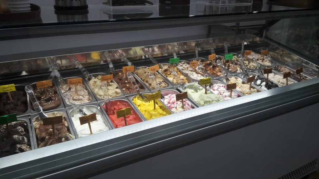 Ice cream stand at Gelatommy, Lisbon, Portugal