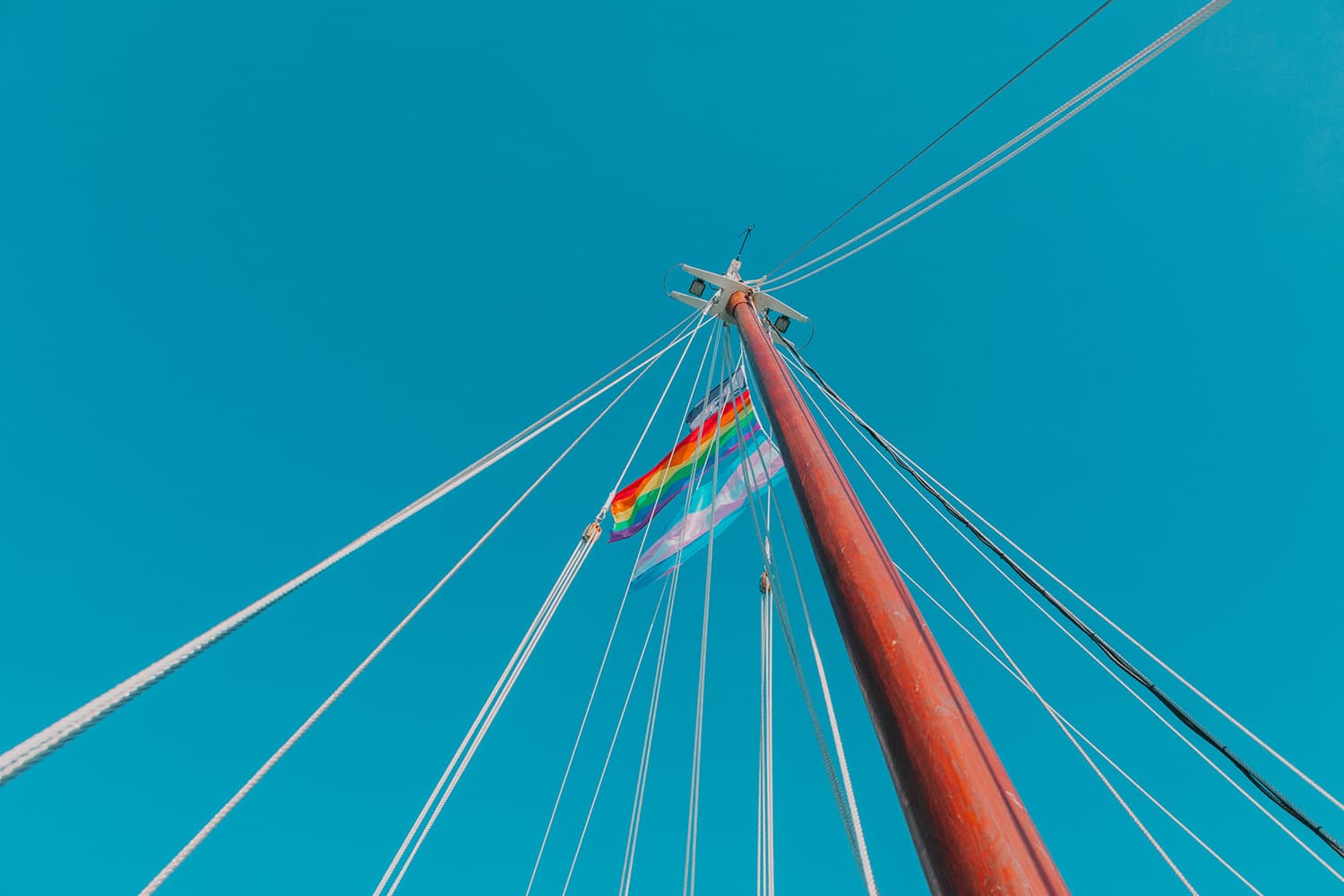 LGBTI+ Flag celebrating Pride in Lisbon, 2019